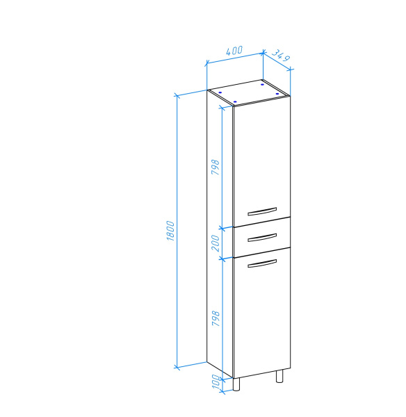 Пенал Bellezza Анкона 40 4629605661018